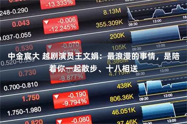 中金宸大 越剧演员王文娟：最浪漫的事情，是陪着你一起散步、十八相送