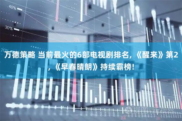 万德策略 当前最火的6部电视剧排名, 《醒来》第2, 《早春晴朗》持续霸榜!
