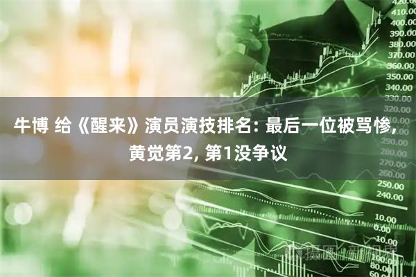 牛博 给《醒来》演员演技排名: 最后一位被骂惨, 黄觉第2, 第1没争议